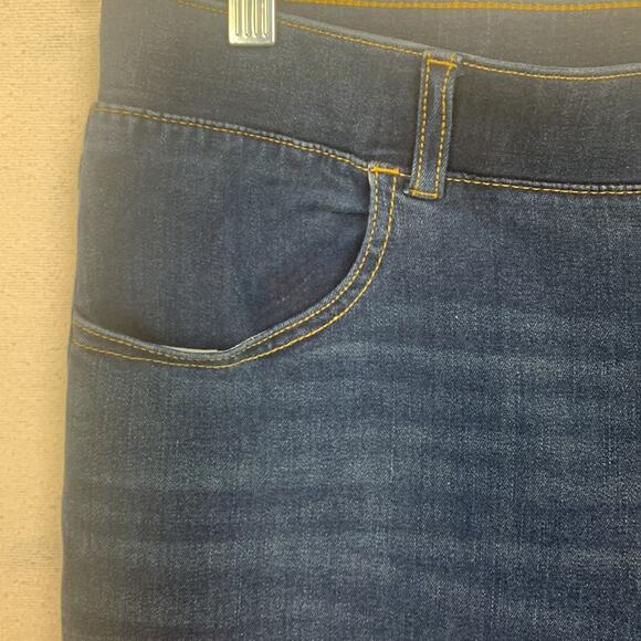 Betabrand womens medium long tall pull on bootcut jeans denim pants blue jegging - Picture 5 of 10